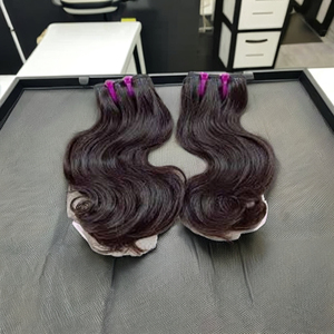 100% Virgin Human Hair <b>Silky</b> Straight Wave Closure Double Weft Raw Material Various Styles Including Frontal Wigs Bundles HD - Product Image 1
