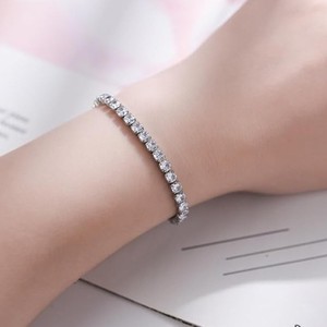 Großhandel Mode Charm Kristall 2025 Geometrisches Luxus-Armband Tennis-Armband für Damen - Product Image 3