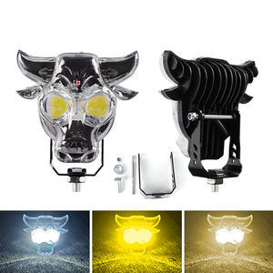 <span class=keywords><strong>Mini</strong></span> Faro Universal de Conducción, Doble Color Blanco y Amarillo, Foco LED con Luces Intermitentes Rojas y Azules, Lámpara Antiniebla Modificada - Product Image 5