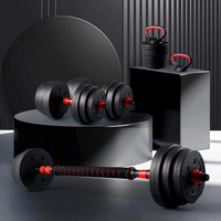 Ensemble d'haltères en béton réglables de 50 kg, équipement de fitness multifonctionnel pour la maison, pour l'entraînement de force du corps entier