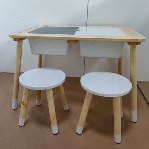 Set Tavolo e Sedie in Legno per <span class=keywords><strong>Bambini</strong></span> di Grandi Dimensioni, Colore Naturale, Tavolo da Gioco per Asilo, Combinazione Tavolo da Studio per <span class=keywords><strong>Bambini</strong></span> - Product Image 4