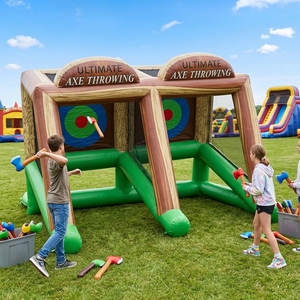Juego Interactivo <span class=keywords><strong>de</strong></span> Lanzamiento <span class=keywords><strong>de</strong></span> Hachas Inflables Dobles, Castillo Inflable <span class=keywords><strong>de</strong></span> PVC, Juego Inflable para Niños, Entretenimiento para Fiestas y Alquiler - Product Image 1