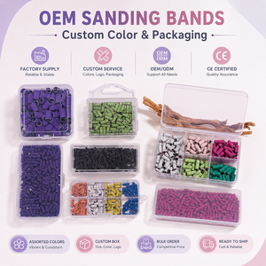 Bandes de ponçage pour <span class=keywords><strong>ongles</strong></span> en carbure de silicium haut de gamme, OEM, plusieurs couleurs, pour polir et éliminer les peaux mortes, bandes de ponçage personnalisables - Product Image 1
