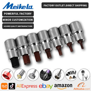 MeiKeLa outil de douille hexagonale cr-v 1/<span class=keywords><strong>2</strong></span> "<span class=keywords><strong>3</strong></span>/8" outil de réparation de voiture à entraînement carré cliquet pour écrou de boulon Hexagonal - Product Image 1