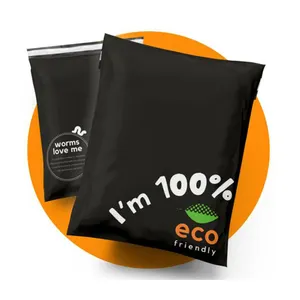 Wholesale High Quality Custom Mailer Bags Eco Friendly Black Compostable Mailer Bags