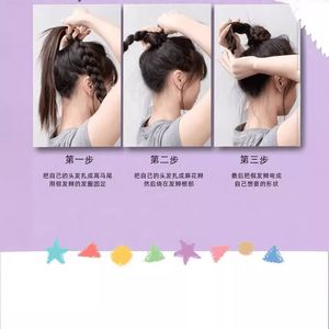 Peluca de cola de caballo para mujer, de fibra sintética resistente al calor, natural, corta, trenzada, para cualquier tono de piel y forma de rostro - Product Image 1