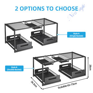 Moderno Estante de Almacenamiento Ajustable para Debajo del Fregadero, Organizador de Cocina para Artículos Diversos - Product Image 5