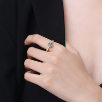 Bague en argent 925 avec moissanite, simple et élégante, idéale pour la Saint-Valentin, la fête des mères, un mariage ou comme cadeau de bijoux