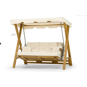 Columpio de jardín de madera Meda Columpios de patio con estilo para entretenimiento al aire libre - Product Image 3