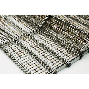 Chaîne tissée à haute température en sergé de qualité alimentaire Convoyeur de plaques à chaîne perforée industrielle en acier inoxydable - Product Image 4