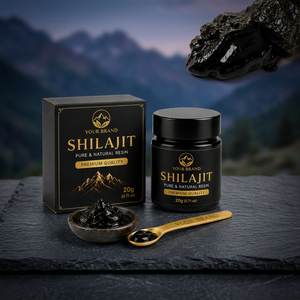 Pure Wild <b>Shilajit</b> Resin Himalayan <b>Natural</b> Mineral Extract Premium Herbal Supplement Fulvic Acid Rich Formula Premium Himalayan - Product Image 1