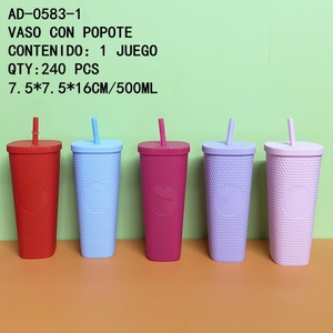 CASAMAX WL AD-0583-1 Bicchieri Ecologici da 500ml, Tumbler in Acciaio Inox con Cannuccia, Lussuoso, Durevole, Elegante, Portatile, Classico - Product Image 1