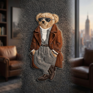 Suéter de Punto Grueso 7GG para Hombre, Estilo Preppy Vintage, con Jacquard de Oso, Diseño Retro con Estampado Animal, Mezcla de Lana, para Invierno - Product Image 6