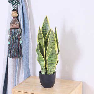 نباتات اصطناعية نبات ثعبان مع خضرة سوداء مزيفة نباتات اصطناعية fagave مثالية في وعاء - Product Image 5