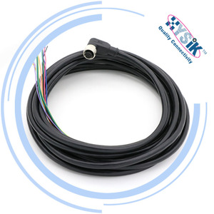 Conector de cable circular M12, 12 Pines, resistencia a altas temperaturas IP68 (-25 ℃ ~ + 125 ℃) para uso en exteriores - Product Image 1