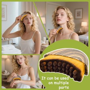 Brosse de massage pour le visage et le cou, poils synthétiques doux, logo personnalisé, drainage, sculpture, outil de beauté - Product Image 4