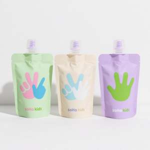 Bolsa de embalaje autosellante de 3 lados con flor de semilla superior con cremallera de holograma cosmético transparente holográfico impreso personalizado - Product Image 1