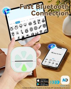 เครื่องพิมพ์ความร้อนขนาดเล็ก 203DPI ความละเอียดสูง แบบพกพา ไม่ต้องใช้หมึก สำหรับพิมพ์สติกเกอร์ฉลาก เชื่อมต่อกับโทรศัพท์มือถือ ขนาด 57 มม. รับประกัน 1 ปี - Product Image 2