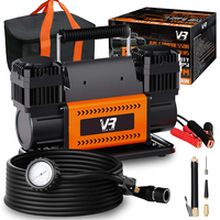 Compresseur d'air robuste 12V/24V forte puissance gonfleur de pneu automatique pompe de compresseur d'air de voiture