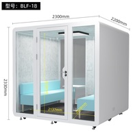 Cosses de bureau acoustiques modernes et écologiques à 4 niveaux Cabine vocale portable amovible Cadre en acier Insonorisé Immeuble de bureaux Extérieur