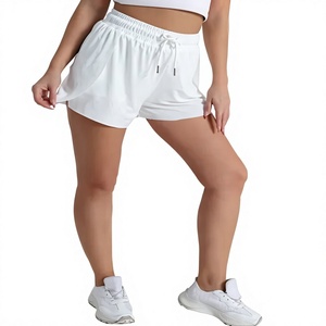 Shorts pour femmes élégants, respirants et légers, à motif floral, en polyester/coton, avec logo personnalisé, taille élastique, poches latérales - Product Image 1