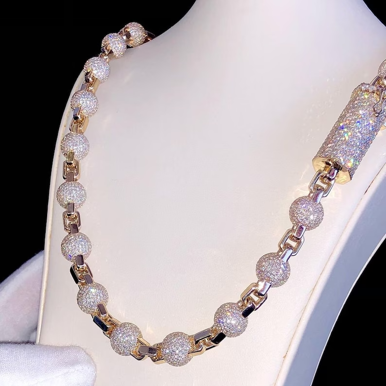 925 sterling silver bead ball necklace