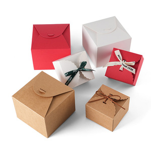 Oem Competitive Price Customized Chocolate Sweet Candy Box Packaging Square Kraft Paper Cookie Gift Boxes