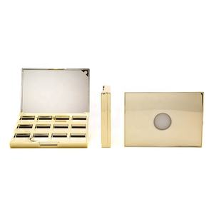 Индивидуальные 12 видов цветов многохромные тени для век Пустая палитра квадратные тени для век упаковка Золотая палитра теней для век Органайзер - Product Image 2