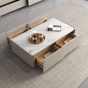 Mueble de <span class=keywords><strong>TV</strong></span> con Mesa de Centro de Estilo Italiano, Combinación de Almacenamiento, Plegable, con Ruedas, Diseño Moderno y Simple, Muebles para el Hogar, Sala de Estar - Product Image 4