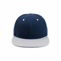 Gorras Snapback Personalizadas de 6 Paneles, Gorras Lisas de Dos Tonos con Visera Plana y Ojales, Gorras de Béisbol Bordadas Personalizadas para Unisex