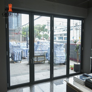 <span class=keywords><strong>Design</strong></span> moderno ingresso porta pieghevole in alluminio per esterni porte finestre pieghevoli con buona insonorizzazione e impermeabile