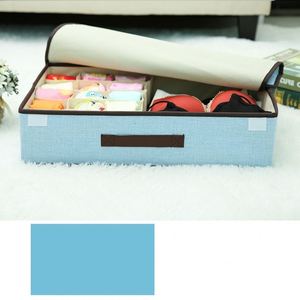 Grid Underwear Socks Clothes <b>Foldable</b> Storage <b>Box</b> With Lid Multi Colors Stackable Storage <b>Box</b> Drawer - Product Image 3