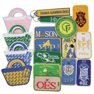 Todos los grupos de alta calidad Zeta Phi <span class=keywords><strong>Beta</strong></span> Sorority regalos bordado llavero Etiquetas de equipaje logotipo personalizado - Product Image 4