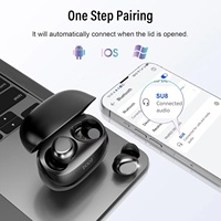 Earbud Nirkabel Bluetooth HE-029A Tahan Lama dan Nyaman untuk Tidur Menyamping, TWS ENC Auriculares, Earphone Tidur