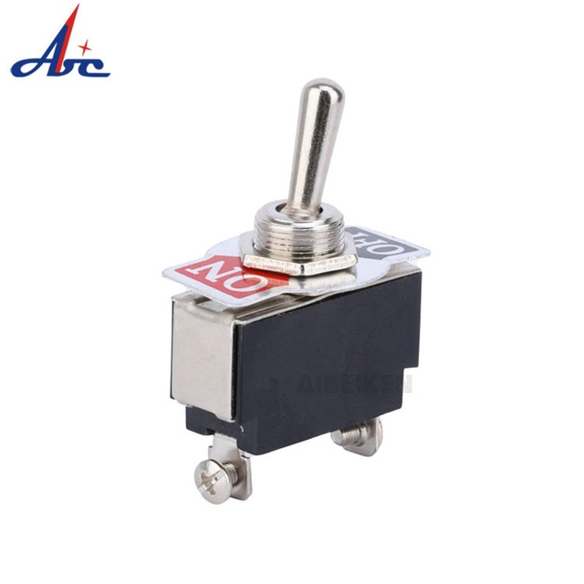 Factory Direct Price Industrial SPST ON-OFF Toggle Switch 2 Pin 15A 250V Black Locking Metal Body for Machinery