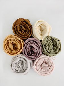 Voile islamique en mousseline de soie perlée de qualité supérieure, 132 couleurs, châle uni respirant, usage quotidien quatre saisons, hijab pour femmes musulmanes PROMISTAR - Product Image 5