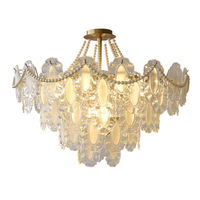 Lustre en cristal de luxe français petit Design simple moderne lampes suspendues romantiques chaudes pour salon chambre Internet célébrité