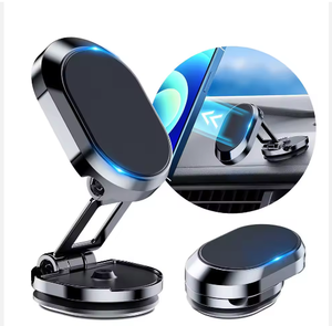 Soporte Magnético Plegable para Teléfono de Coche con Rotación de 360° °   Soporte Universal para Teléfono Inteligente con Montaje en el Tablero de Instrumentos, Ajustable en Altura y Rotación, de Aleación de Zinc - Product Image 1
