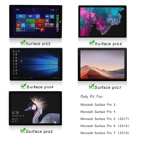 Clavier sans fil avec pavé tactile pour Microsoft Surface Pro 3/4/5/6/7/7+ Support portable pour tablette Batterie rechargeable intégrée