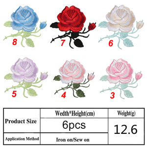 Vente en gros de patchs en fer brodés personnalisés 3D <span class=keywords><strong>Bonny</strong></span> Flowers pour sacs vêtements accessoires tissu sergé PVC matériel-Fabricants - Product Image 4