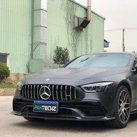 Kit carrosserie de pare-chocs avant de style PK pour Mercedes Benz AMG GT50, lèvre avant en fibre de carbone sèche améliorée