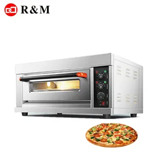 Tek güverte pişirme ekmek kullanılan ticari pişirme elektrikli fırın pizza ekmek fırınları fırın, küçük mini elektrikli pizza fırını elektrikli