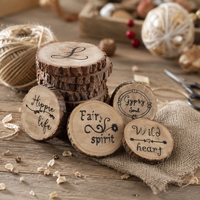 Kit de tranches de bois naturel non finies pour artisanat, cercles décoratifs, ornements de Noël, décorations rustiques de mariage avec écorce