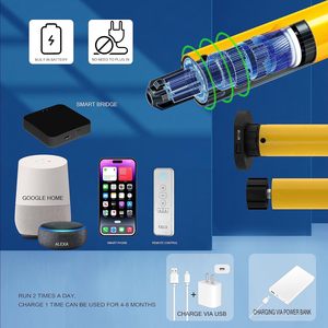 <span class=keywords><strong>Persianas</strong></span> Enrollables Horizontales <span class=keywords><strong>de</strong></span> Poliéster Eléctricas Día y Noche, Tipo Zebra, para Hogar Inteligente, Fácil Instalación, Decorativas, Personalizables para Ventana - Product Image 5