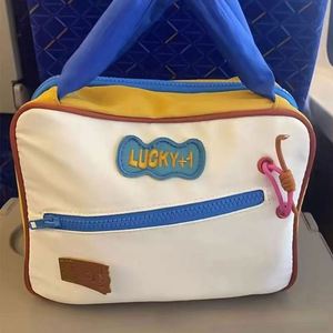 Dropshipping Shopify Lovely Color-blocking Large-capacity Cosmetic <b>Bag</b>, Portable Folding Handbag, <b>Travel</b> <b>Toiletry</b> <b>Bag</b> - Product Image 5