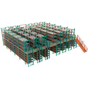 Сверхпрочная стальная система стеллажей для антресольного этажа, складская платформа, подвал, стеллаж для хранения с поддержкой для паллетных стеллажей - Product Image 1