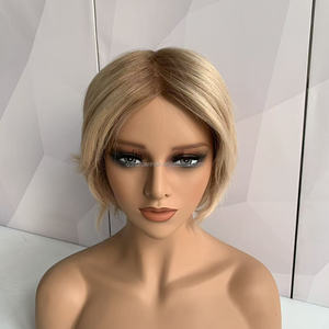 Peluca de Cabello Humano Natural con Corte Pixie <span class=keywords><strong>Corto</strong></span> y Parte Superior de Seda, Lista para Enviar, Color <span class=keywords><strong>Ceniza</strong></span> Degradado para <span class=keywords><strong>Mujer</strong></span> - Product Image 6