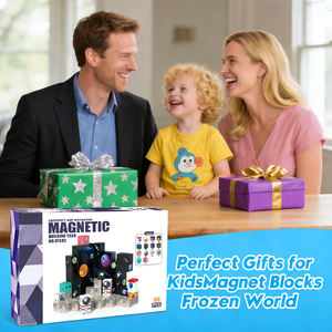 Blocs de construction éducatifs pour enfants, 100 pièces, cubes magnétiques, <span class=keywords><strong>jeux</strong></span> de construction magnétiques STEM, jouets sensoriels d'extérieur - Product Image 6
