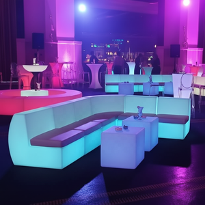 Divano <span class=keywords><strong>da</strong></span> <span class=keywords><strong>Esterno</strong></span> a LED <span class=keywords><strong>in</strong></span> <span class=keywords><strong>Plastica</strong></span> PE per Giardino e Lounge (Sf201) - Product Image 3