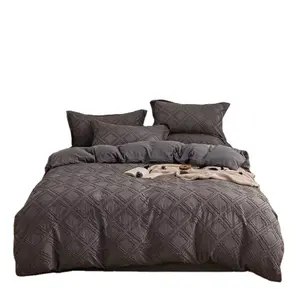 Customized eco-friendly Korean washed cotton four-piece bedding set